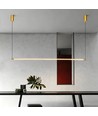 126cm dæmpbar spisebordslampe - Guld, 18W LED, inkl. wireophæng