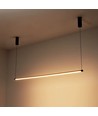 Sort spisebordslampe 126cm - 18W, inkl. wireophæng