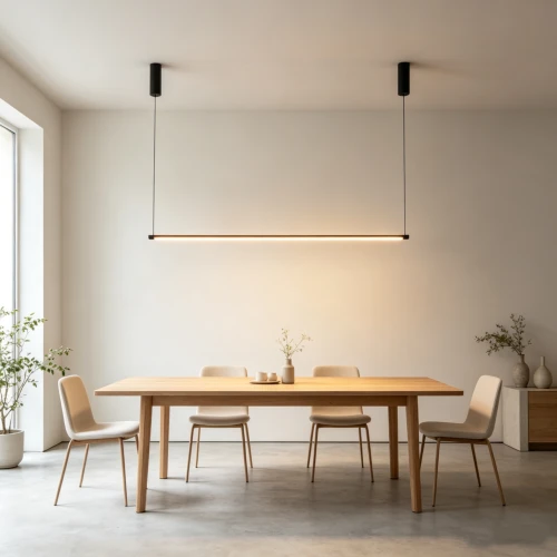 126cm dæmpbar spisebordslampe - Sort, 18W LED, inkl. wireophæng