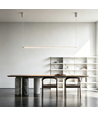 126cm dæmpbar spisebordslampe - Hvid, 18W LED, inkl. wireophæng