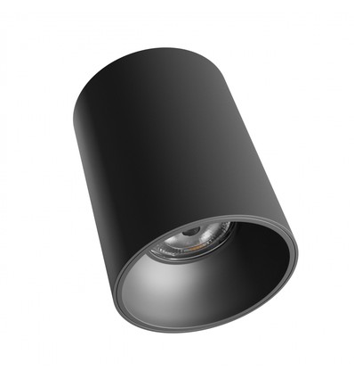 LED loftlampespot, Justerbar Watt - Til påbygning, 14W-27W, IP44, RA90, UGR19, 5 års garanti, sort