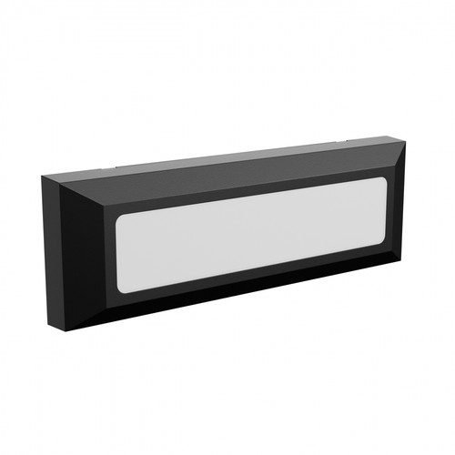 6W LED trappelys, CCT - 3 lyskulører, IP54, sort, udendørs væglampe