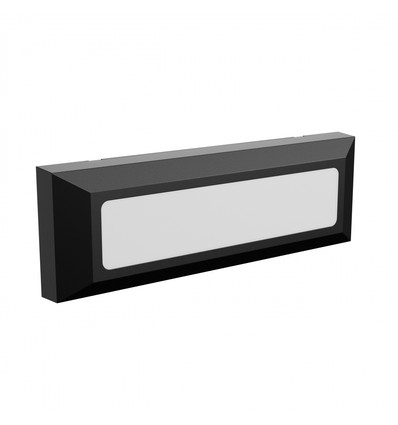 6W LED trappelys, CCT - 3 lyskulører, IP54, sort, udendørs væglampe