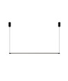 126cm dæmpbar spisebordslampe - Sort, 18W LED, inkl. wireophæng