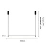 86cm dæmpbar spisebordslampe - Sort, 11W LED, inkl. wireophæng