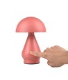 Opladelig LED bordlampe - Pink, Ø15cm, 22cm høj, touch dæmpbar, 3i1, IP20 indendørs