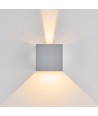 6W CUBIC PRO væglampe - IP65, sølvgrå, sløjfbar, justerbar, firkantet, op/ned, inde / ude, inkl. lyskilde