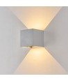 6W CUBIC PRO væglampe - IP65, sølvgrå, sløjfbar, justerbar, firkantet, op/ned, inde / ude, inkl. lyskilde