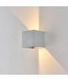 6W CUBIC PRO væglampe - IP65, sølvgrå, sløjfbar, justerbar, firkantet, op/ned, inde / ude, inkl. lyskilde