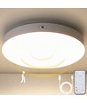 Genopladelig LED loftslampe med sensor - Mikrobølgesensor, Ø20cm, 6W, CCT, Hvid