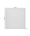 60x60 LED panel 36W 1-10V dæmpbar - Højde:10mm, 116lm/w, UGR19, RA92, hvid kant
