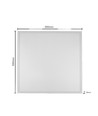 60x60 LED panel 36W + 1-10V driver - UGR19, RA93, dæmpbar via 1-10V, hvid kant