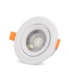 7W Ø10cm LED indbygningsspot - Hul: Ø8 cm, Mål: Ø10 cm, Indbygget driver