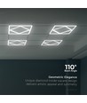 60x60 V-Tac 64W LED panel Diamond-in-Square - 595x595mm, Lifud driver, flicker free, 6500K