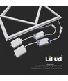 60x60 V-Tac 64W LED panel Diamond-in-Square - 595x595mm, Lifud driver, flicker free, 6500K