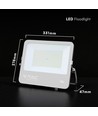 150W LED projektør, Slimline - 135lm/W, CREE chip, IP65, sort hus, 6 års garanti