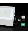 150W LED projektør, Slimline - 135lm/W, CREE chip, IP65, sort hus, 6 års garanti
