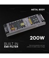 200W / 24V DC strømforsyning til LED strips - 8.25A, IP20, Slim design