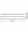120cm 54W komplet LED armatur - 5000K, hvid, lysskinne
