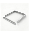 Ramme til 60x60 LED panel - Hurtig samlesæt, plast hjørner, hvid kant, 65mm høj,