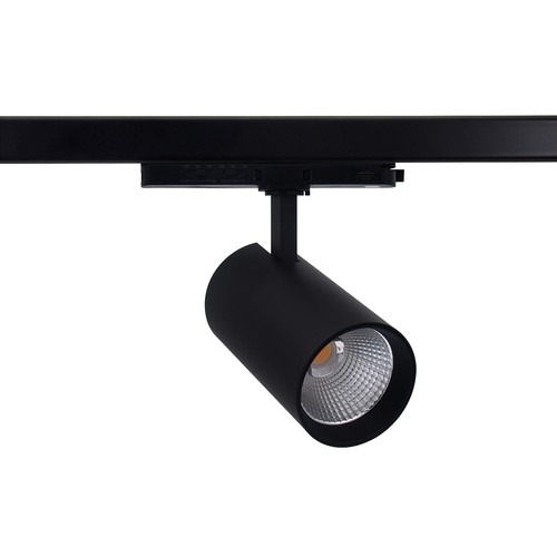 25-30W 3-faset CCT Triac skinnespot - RA92, Justerbar CCT & Watt, Sort