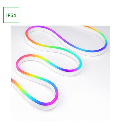 5m 1W/m RGB digital Neon Flex sæt - USB 5V, 30 LED pr. meter, IP54, inkl. fjernbetjening