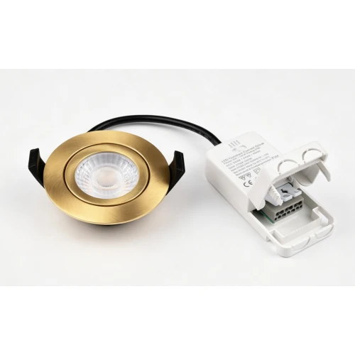 7W Ø8,3cm DimToWarm+CCT indbygningsspot dæmpbar RA96 - Hul: Ø6,8 cm, Mål: Ø8,3 cm, Guld