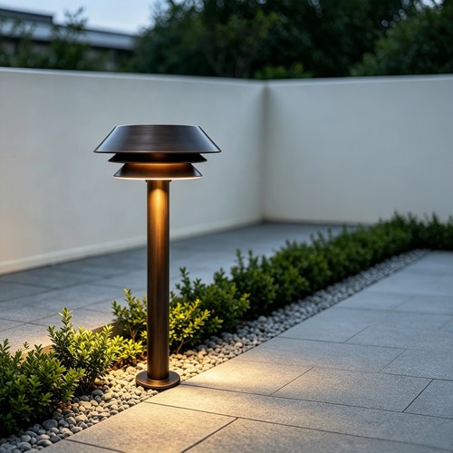Antik messingfarvet havelampe - E14, 60 cm, IP54 udendørs, uden lyskilde