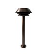 Antik messingfarvet havelampe - E14, 60 cm, IP54 udendørs, uden lyskilde