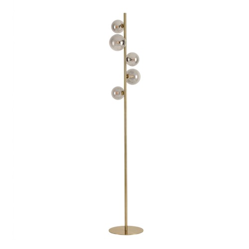 Oliva 5xG9 gulvlampe bronze - 160cm, røgfarvet glas, uden lyskilde