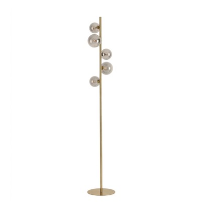 Oliva 5xG9 gulvlampe bronze - 160cm, røgfarvet glas, uden lyskilde