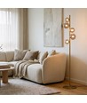 Oliva 5xG9 gulvlampe bronze - 160cm, røgfarvet glas, uden lyskilde