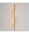 Denia 10xG9 gulvlampe messing/ravfarve - 160cm, ravfarvet glas, uden lyskilde
