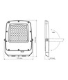 50W LED projektør CCT - IP65, 3 lyskulører, udendørs