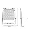 150W LED projektør CCT - IP65, 3 lyskulører, udendørs