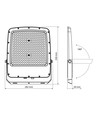 200W LED projektør - CCT, IP65, udendørs, arbejdslampe