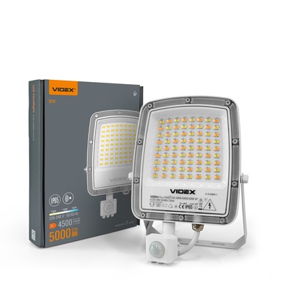 50W LED projektør med sensor - CCT, IP65, bevægelsessensor, udendørs