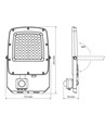 50W LED projektør med sensor - CCT, IP65, bevægelsessensor, udendørs