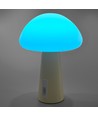 Genopladelig Mushroom LED bordlampe - RGB + 3000K, kold hvid, transportabel