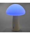 Genopladelig Mushroom LED bordlampe - RGB + 3000K, kold hvid, transportabel