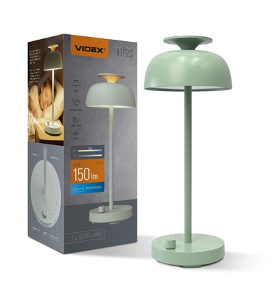 Genopladelig LED skrivebordslampe med white noise - Neutral hvid + RGB, grøn, inkl. lyskilde