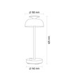 Genopladelig LED skrivebordslampe med white noise - RGB+W, neutral hvid, transportabel