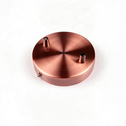 Baldakin i rødkobber farvet - Ø12cm, højde 2,5cm, 2 huller, loftroset