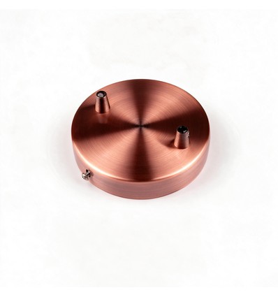 Baldakin i rødkobber farvet - Ø12cm, højde 2,5cm, 2 huller, loftroset