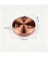 Baldakin i rødkobber farvet - Ø12cm, højde 2,5cm, 3 huller, loftroset