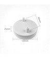 Baldakin i hvid - Ø12cm, højde 2,5cm, 2 huller, loftroset