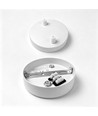 Baldakin i hvid - Ø12cm, højde 2,5cm, 2 huller, loftroset