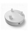 Baldakin i hvid - Ø12cm, højde 2,5cm, 3 huller, loftroset