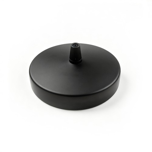 Baldakin i sort - Ø12cm, højde 2,5cm, 1 hul, loftroset