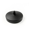 Baldakin i sort - Ø12cm, højde 2,5cm, 1 hul, loftroset